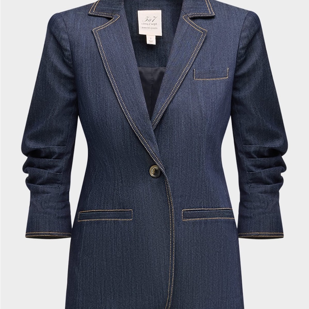 NWT Cinq à Sept Khloe Denim Blazer, Indigo, Size 10